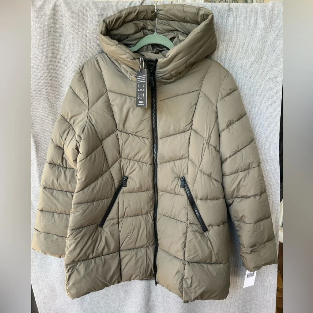 BERNARDO BERNARDO LIGHTWEIGHT Hooded water resistant puffer jacket size XL